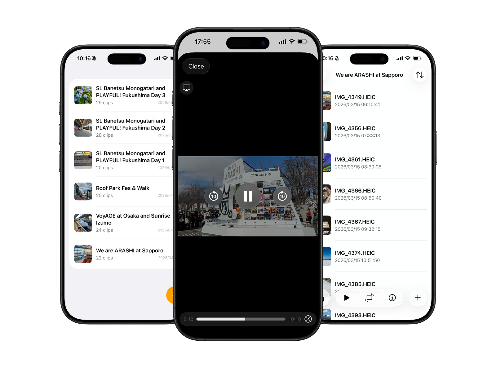 Madeleine app screens